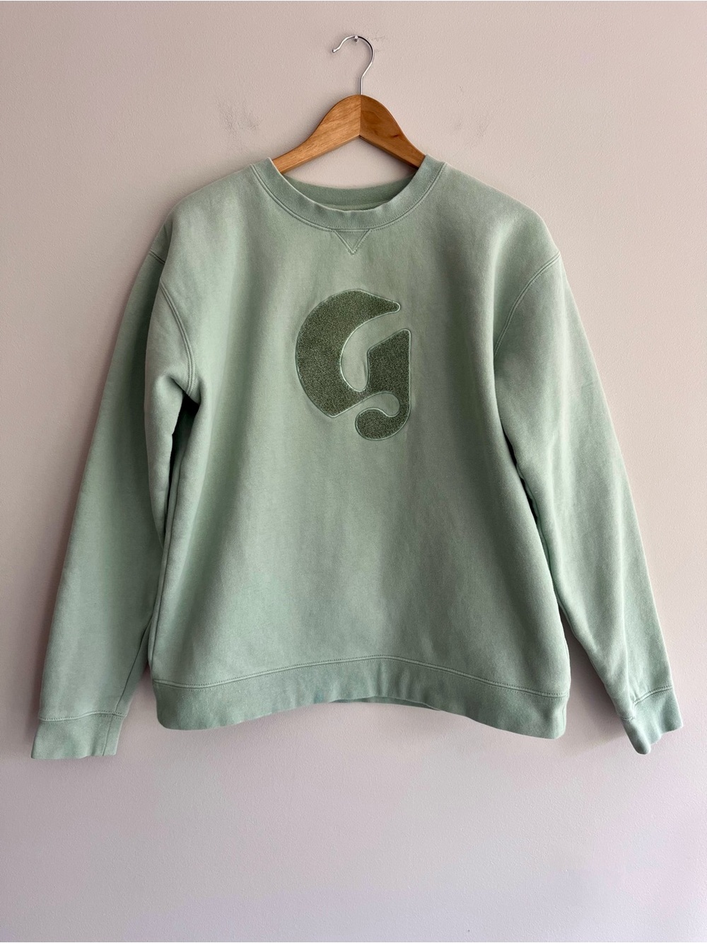 Glossier Mint Green Crewneck Sweatshirt Large